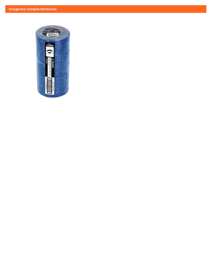 Cinta aislante 18 m x 19 mm azul