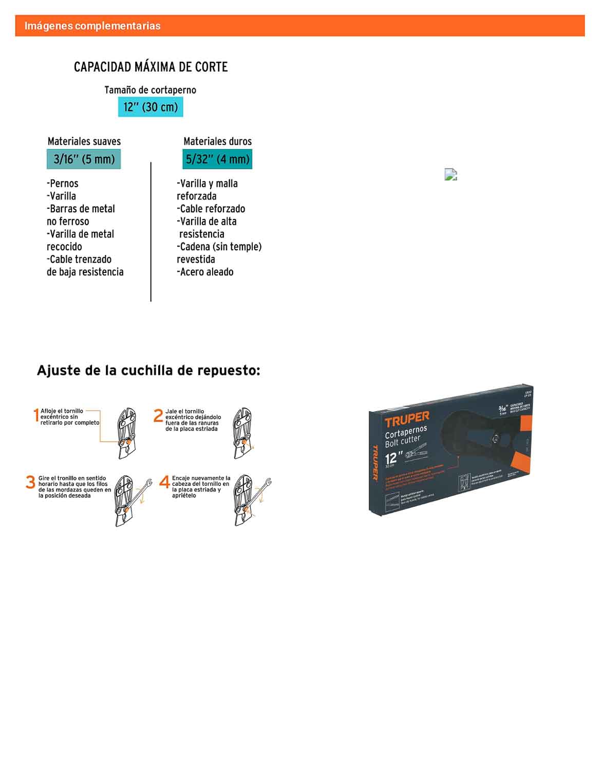 Cortapernos profesional 12 pulg.