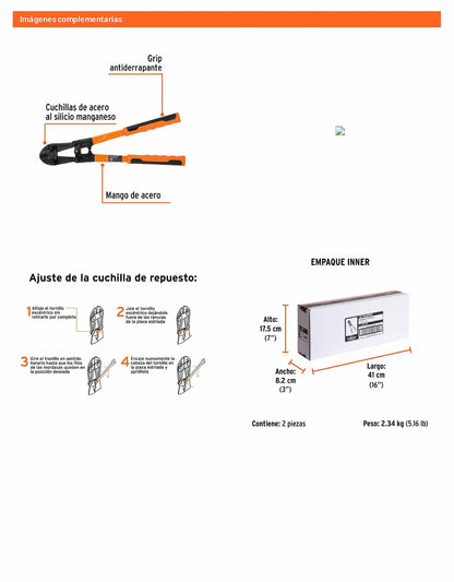 Cortapernos profesional 14 pulg.