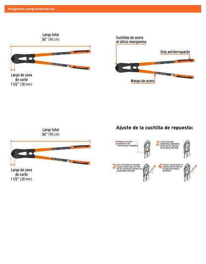 Cortapernos profesional 36 pulg.