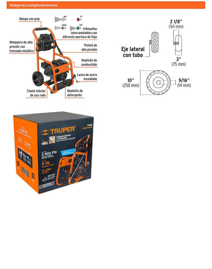 Hidrolavadora a gasolina 2800 PSI