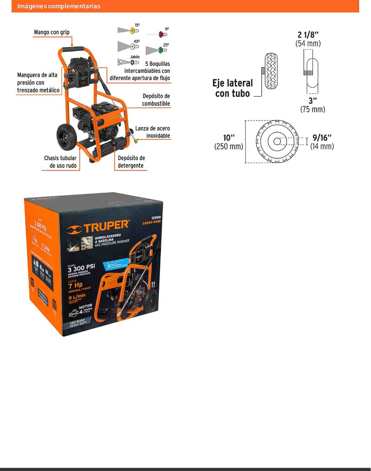 Hidrolavadora a gasolina 3300 PSI