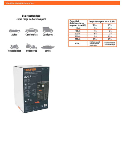 Cargador de baterías 35 A 12V