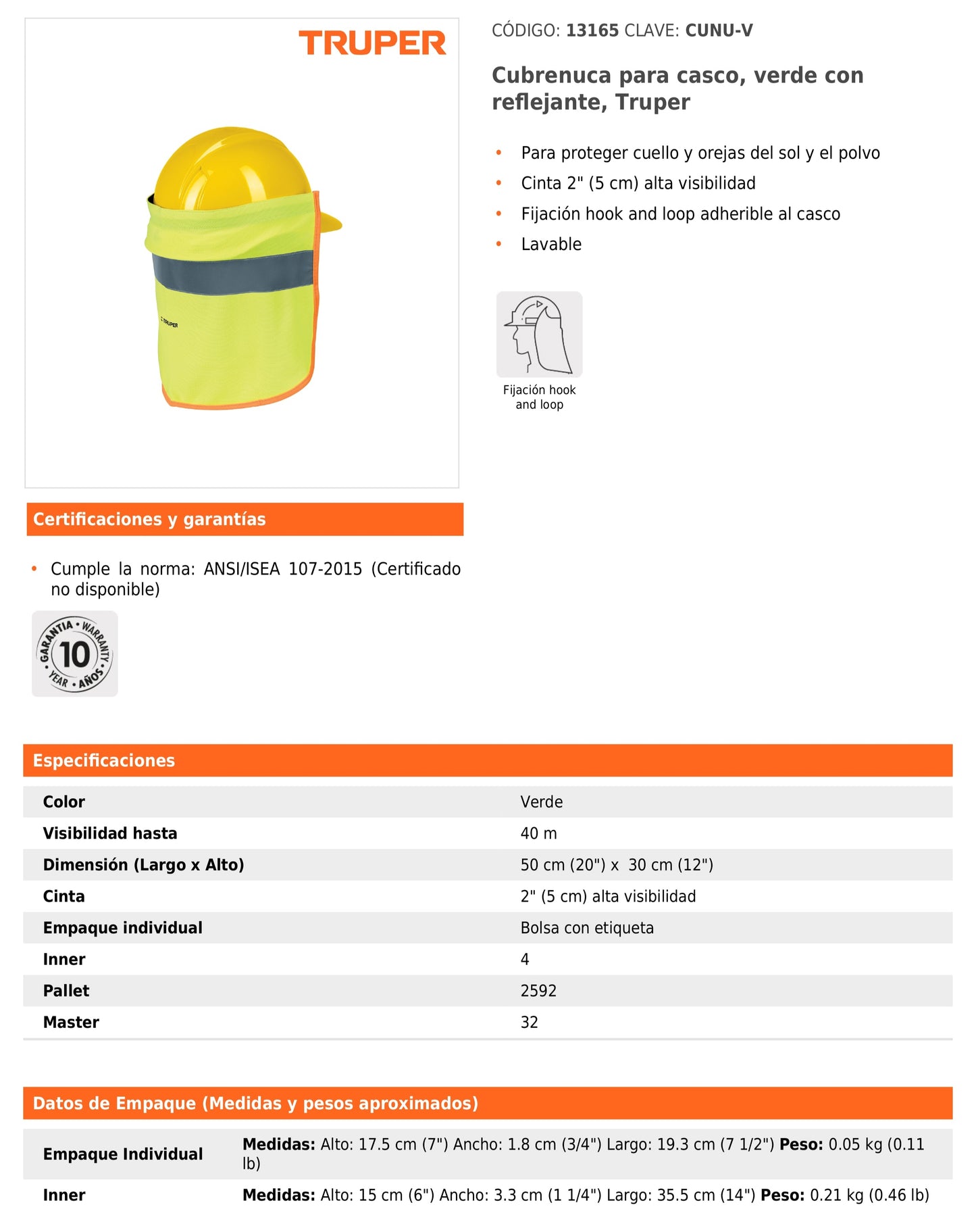 Cubrenucas para casco con reflejante