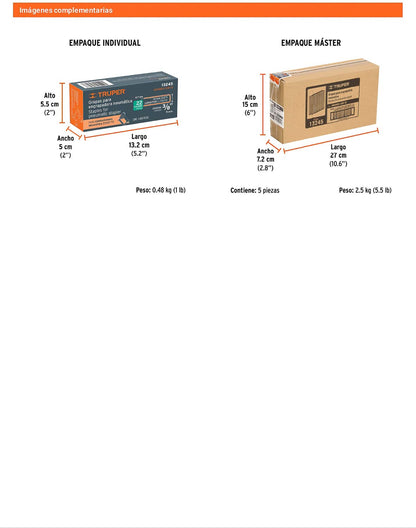Caja 5000 grapas 3/8 pulg 13 mm