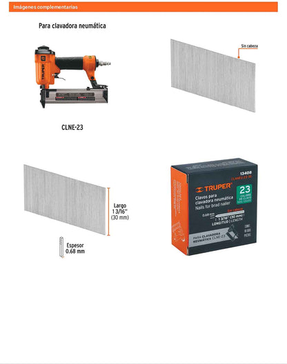 Caja 10000 clavos calibre 23 30 mm