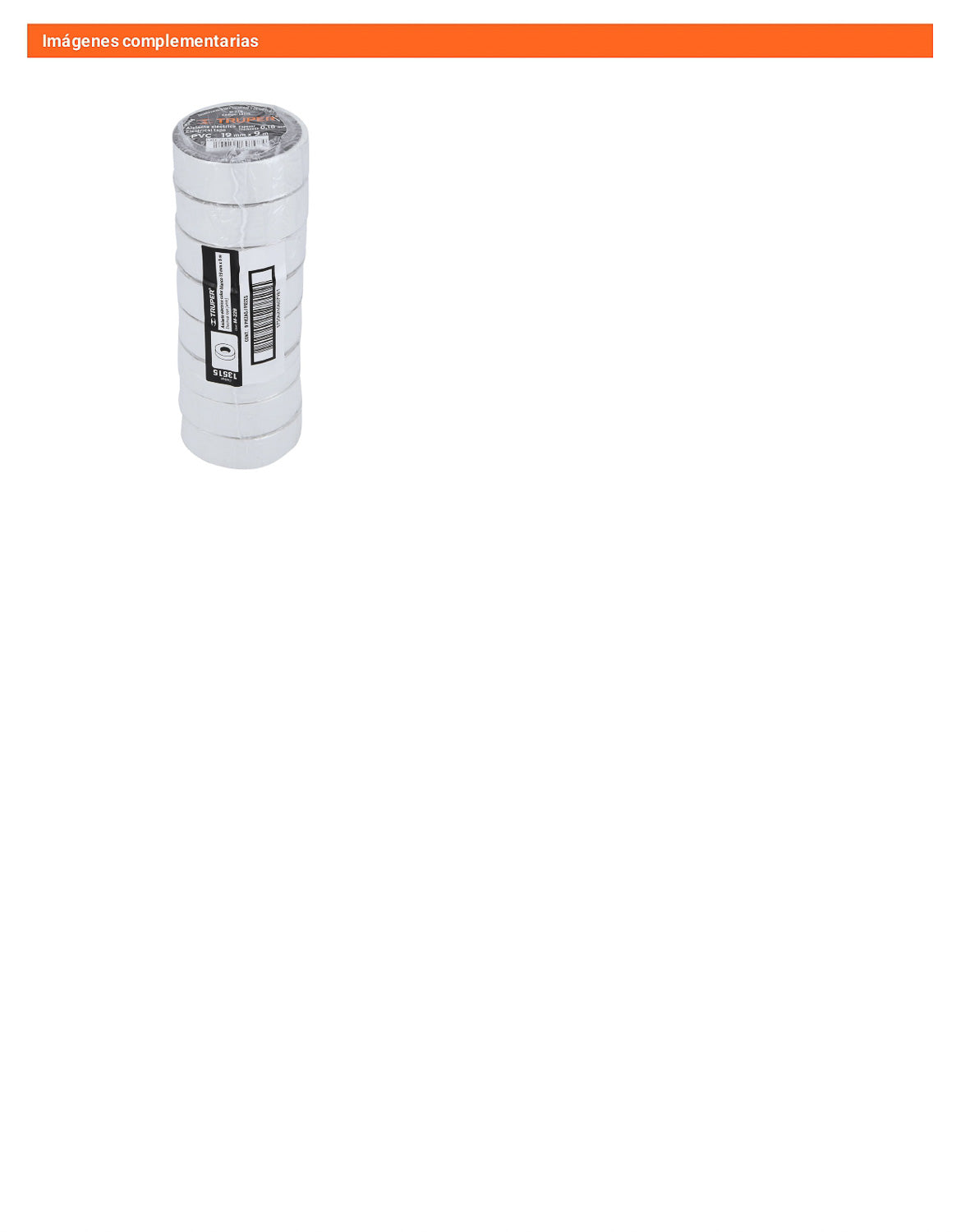 Cinta aislante 9 m x 19 mm blanca