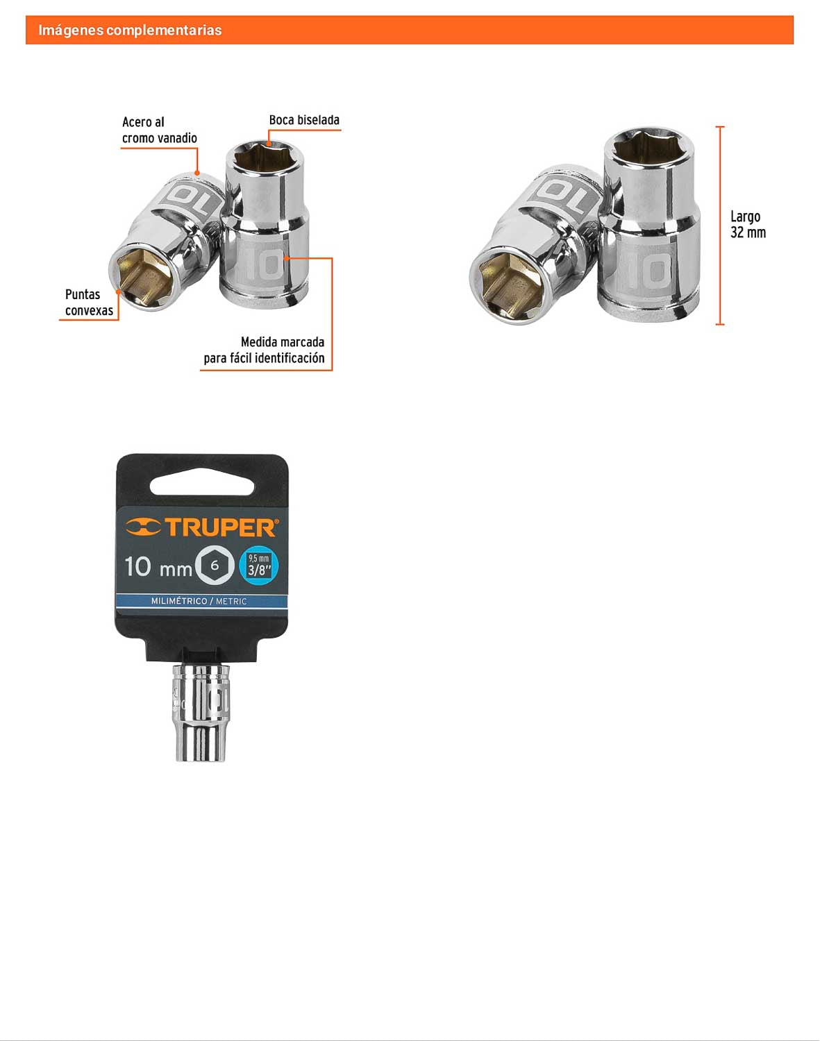 Dado 10 mm cuadro 3/8 pulg