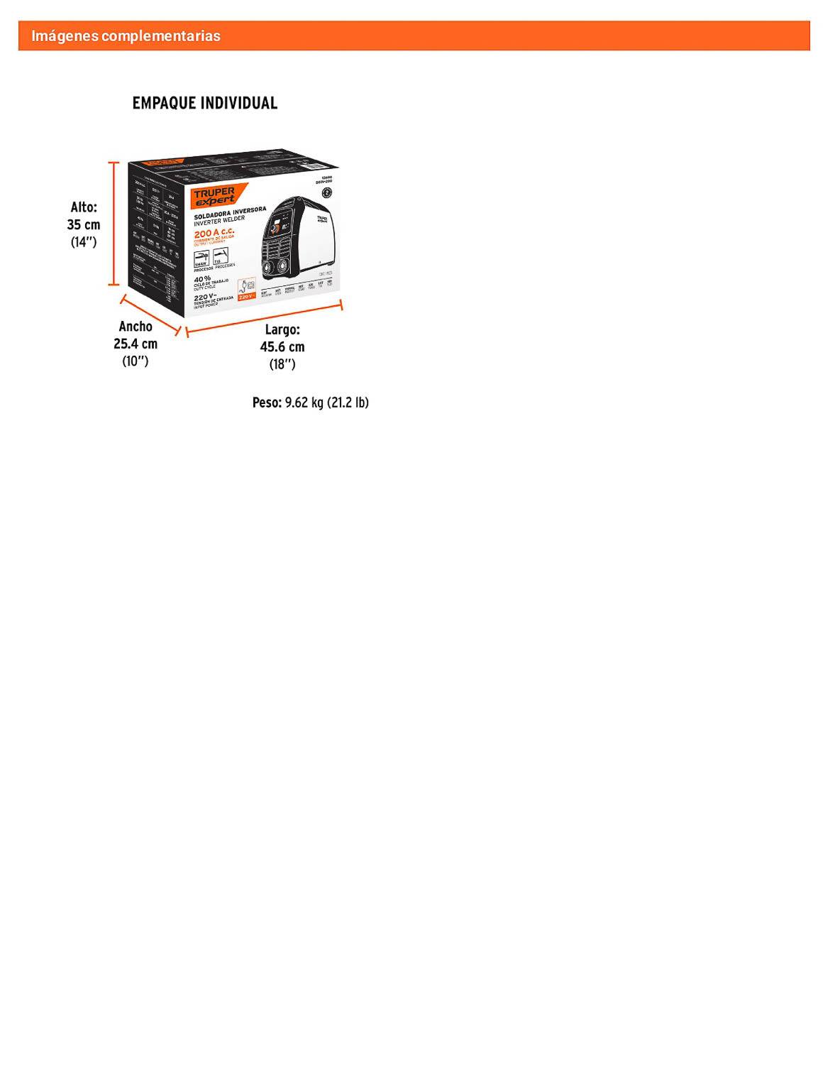 Soldadora inversora 200A de 220V