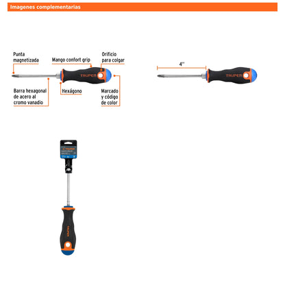Desarmadores de Cruz, Mango Comfort Grip