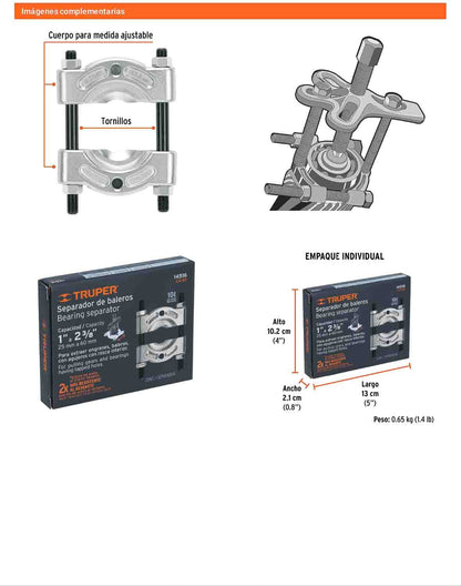Extractor de baleros 25 a 62 mm