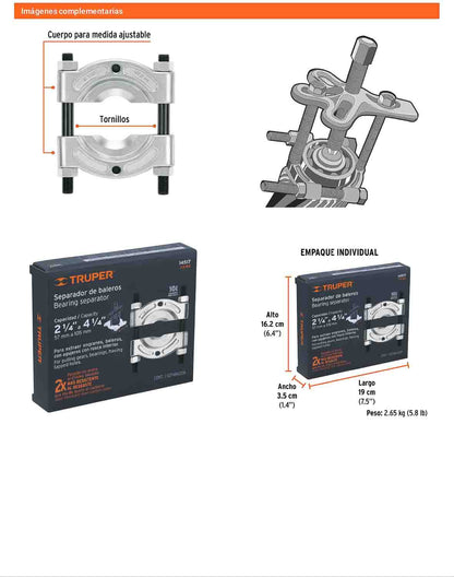 Extractor de baleros 57 a 108 mm