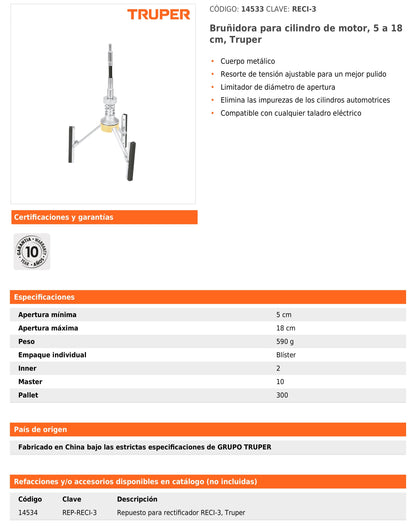 Bruñidora para Cilindro de Motor