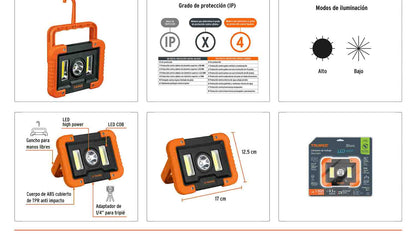 Lámpara LED 1000 lm de trabajo