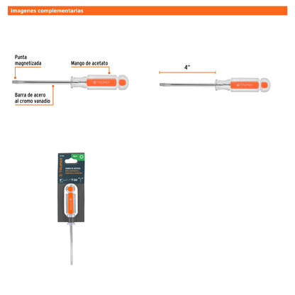 Desarmadores Punta Torx, Mango de Acetato