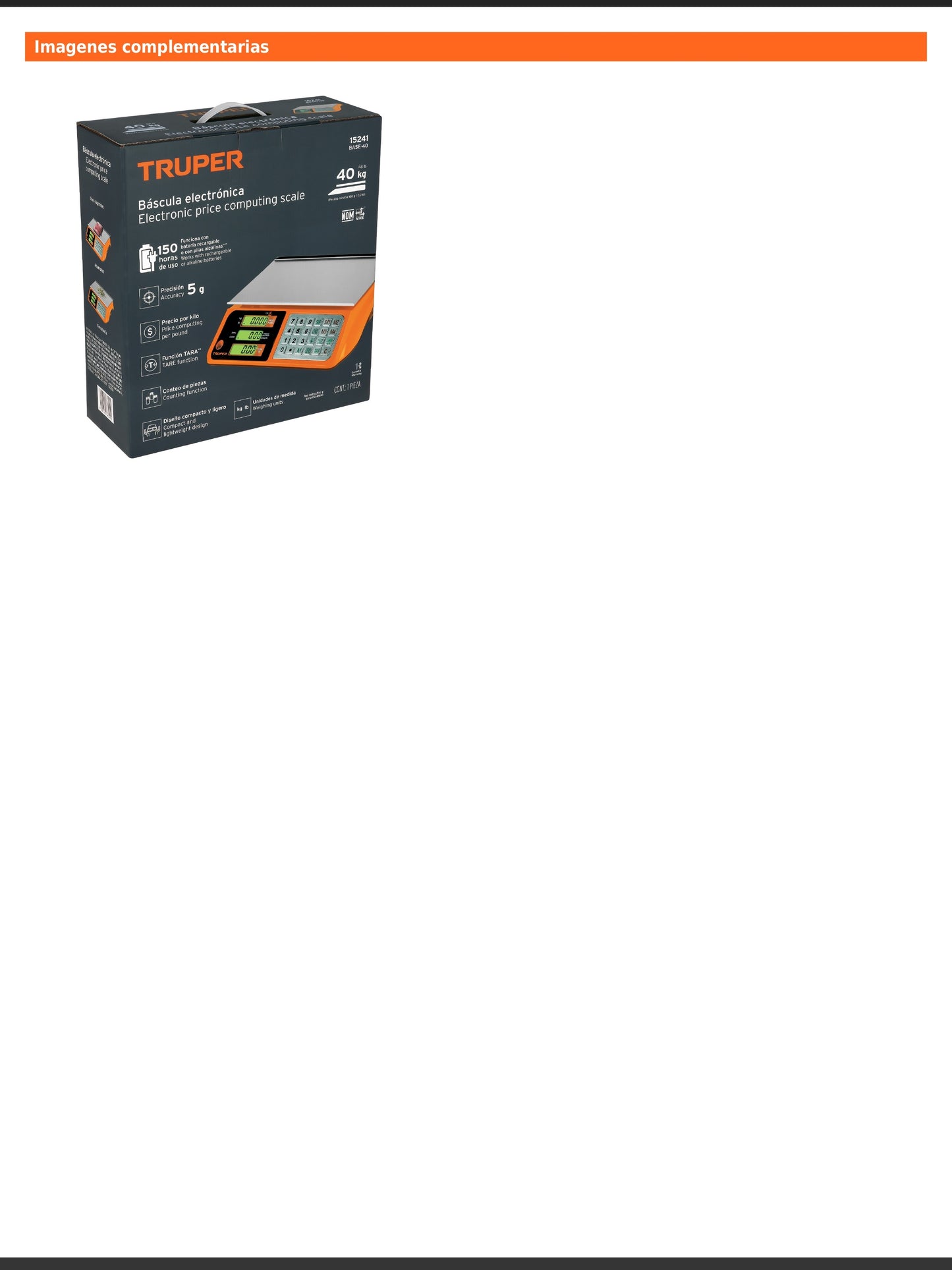 Báscula electrónica multifunciones de 40 kg