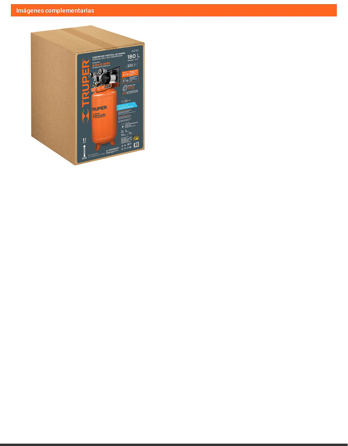 Compresor de banda 180 L 220V
