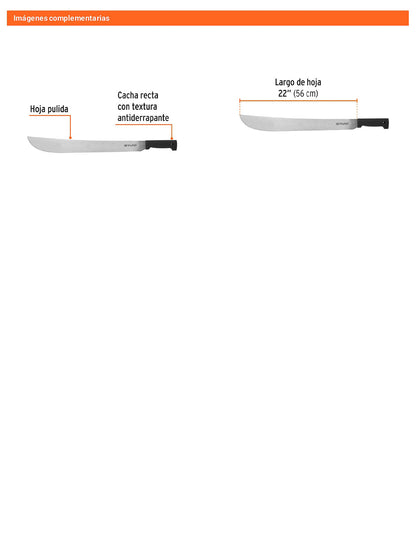 Machete Estándar 22 pulg Cacha Negra