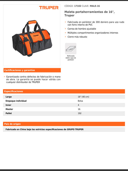Maleta portaherramientas de 40 cm