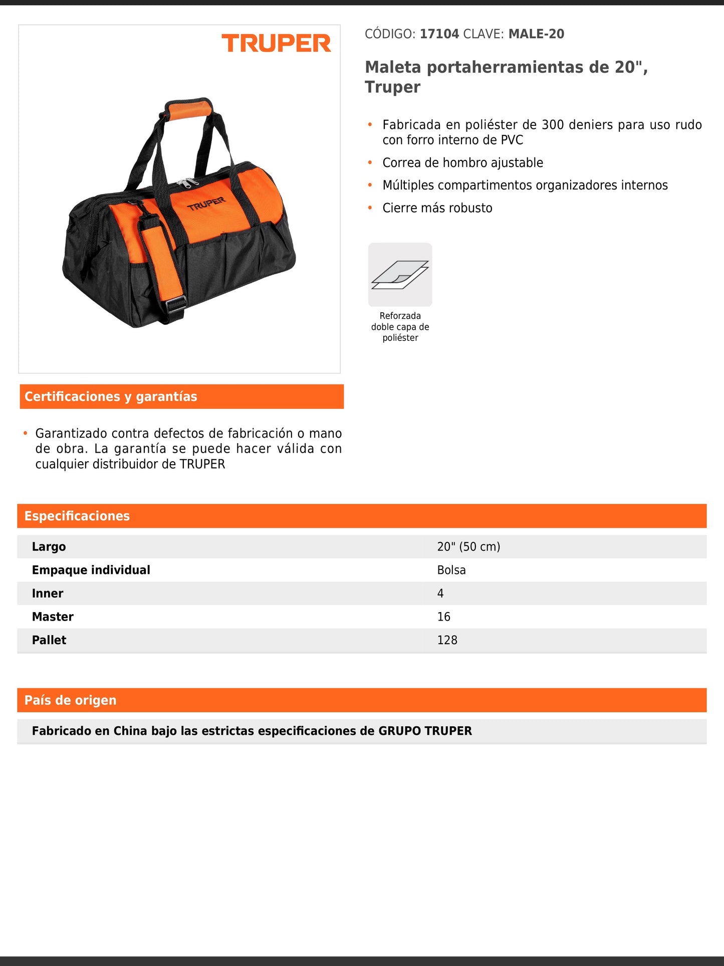 Maleta portaherramientas de 50 cm