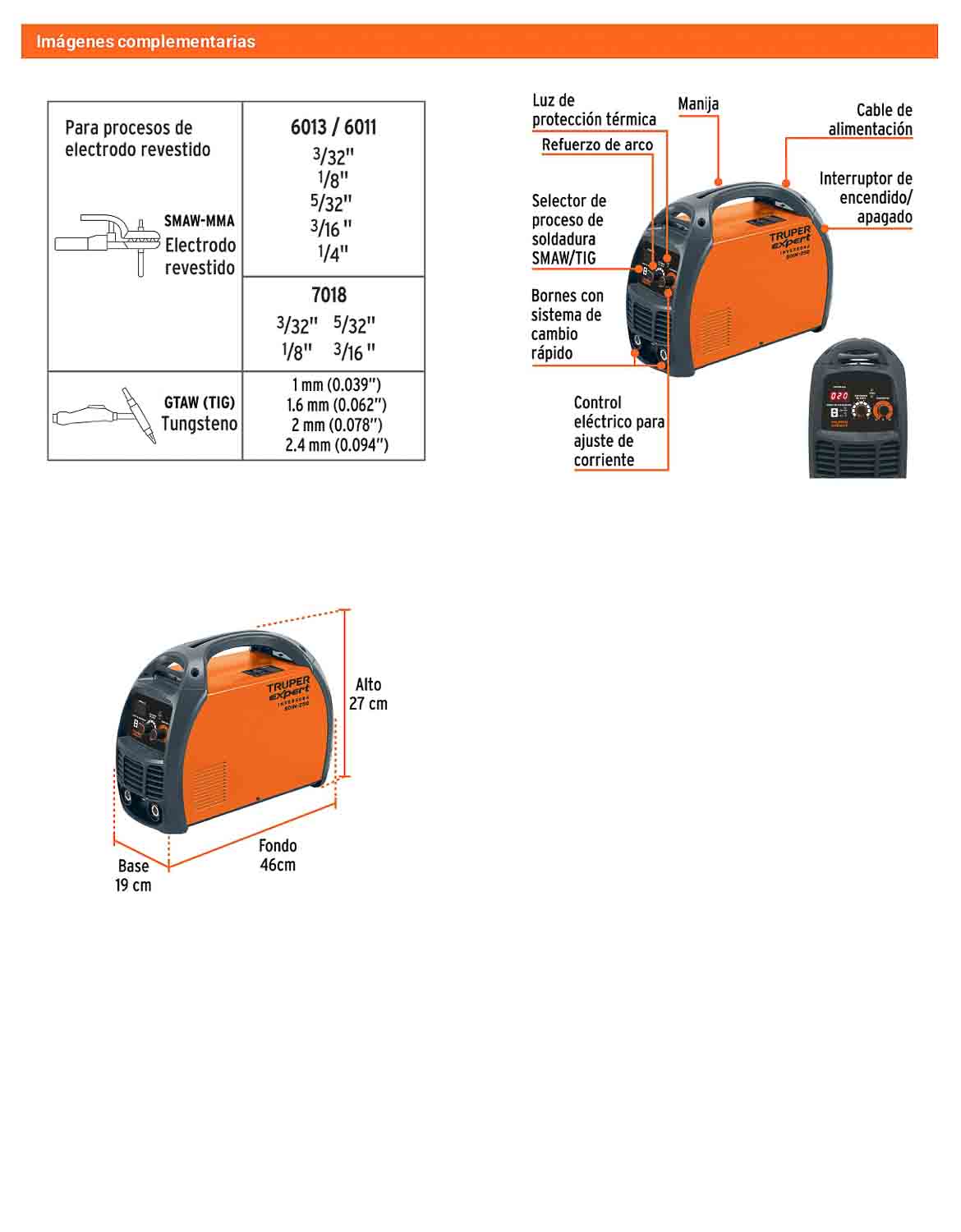 Soldadora inversora 250A de 220V