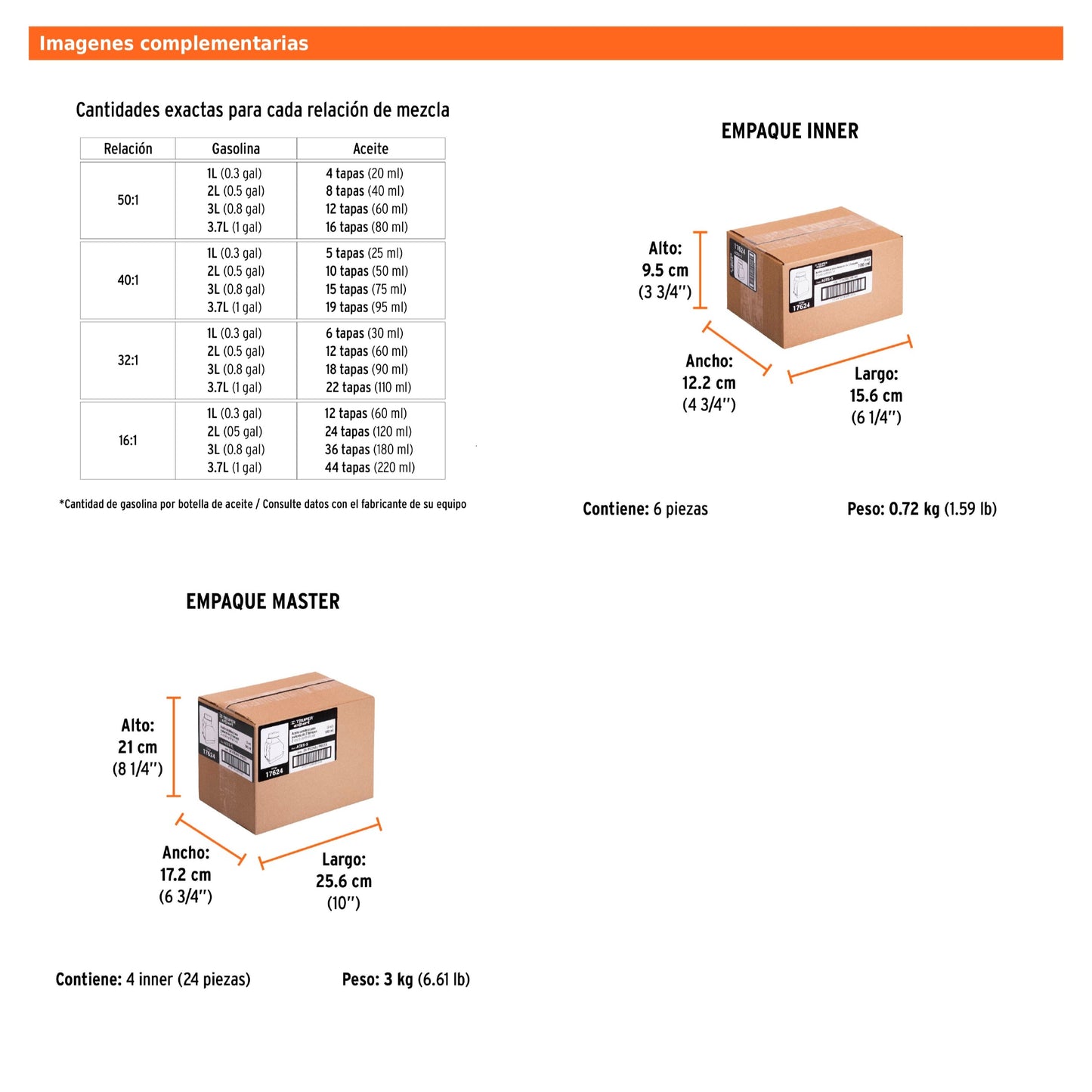 Aceite sintético para motor de 2 tiempos de 100 ml con estabilizador y tapa dosificadora
