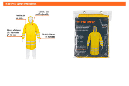 Gabardinas impermeables doble capa con reflejante