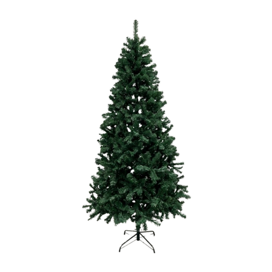 Árbol de Navidad Imperial Verde 2.00 m — árbol completo con base metálica sobre fondo blanco