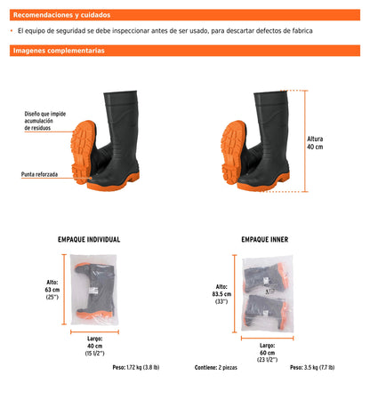 Botas industriales de PVC