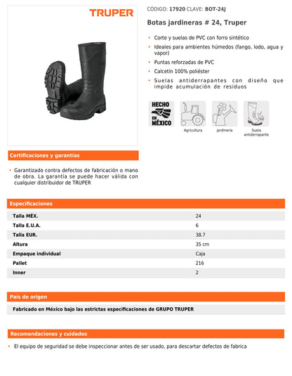Botas jardineras de PVC