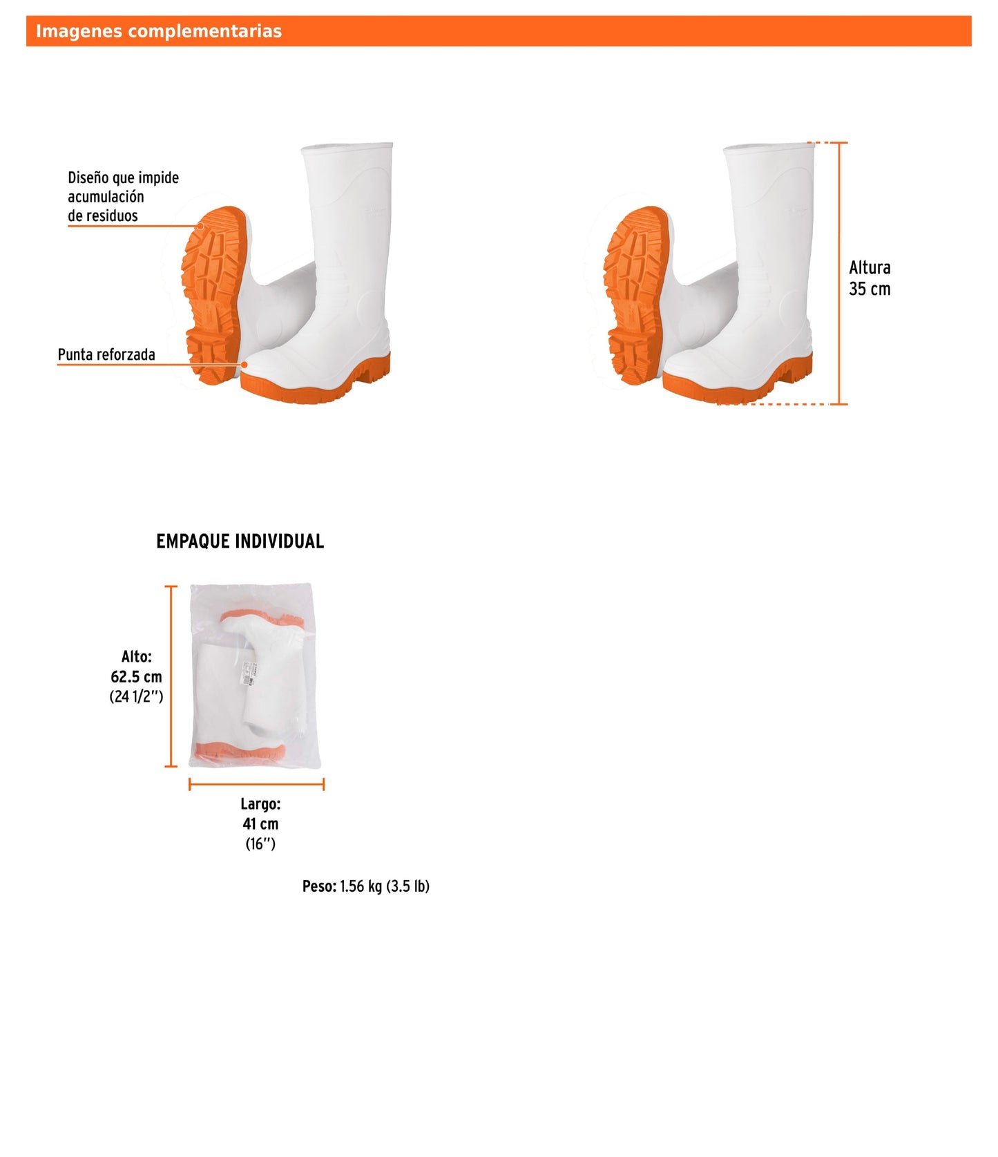 Botas sanitarias de PVC