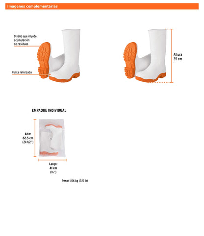 Botas sanitarias de PVC