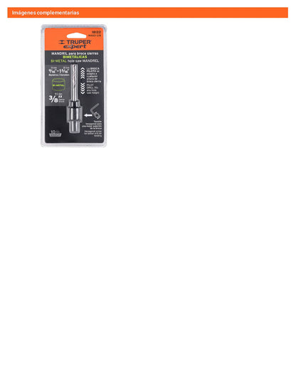 Mandril zanco 3/8 pulg. para brocasierras