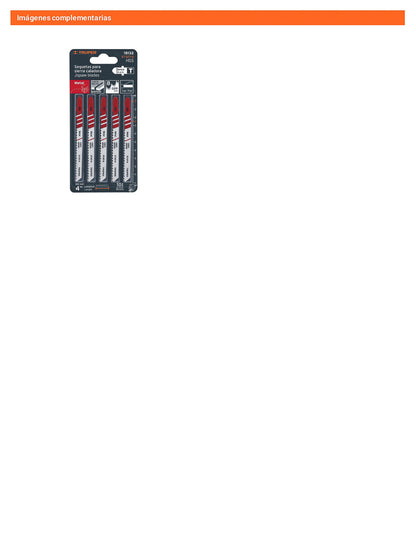 Hojas de Segueta 8 DPP con Zanco de 4" Paquete con 5