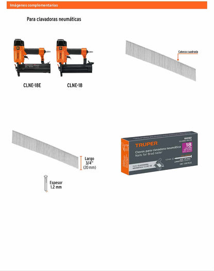 Caja 5000 clavos calibre 18 20 mm