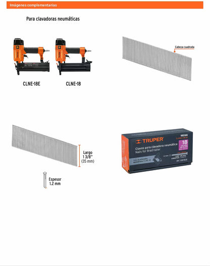 Caja 5000 clavos calibre 18 35 mm