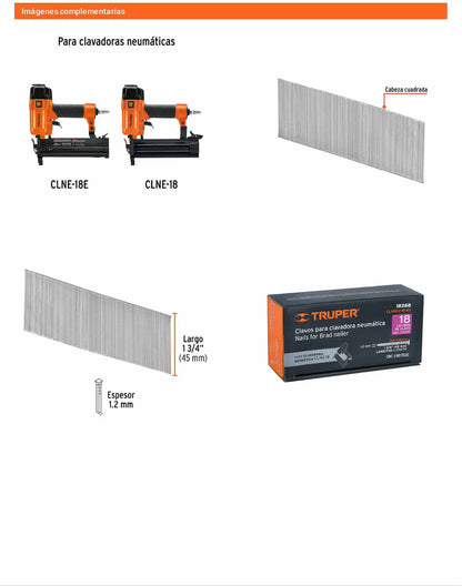 Caja 5000 clavos calibre 18 45 mm