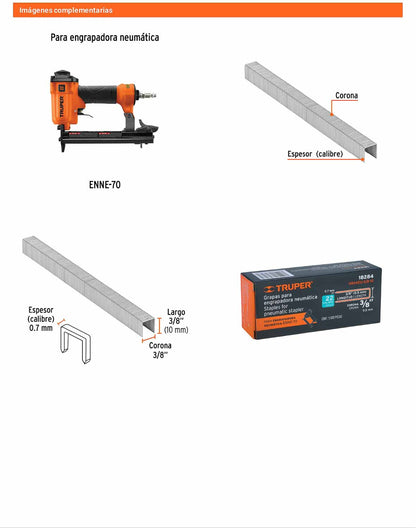Caja 5000 grapas 3/8 pulg 10 mm