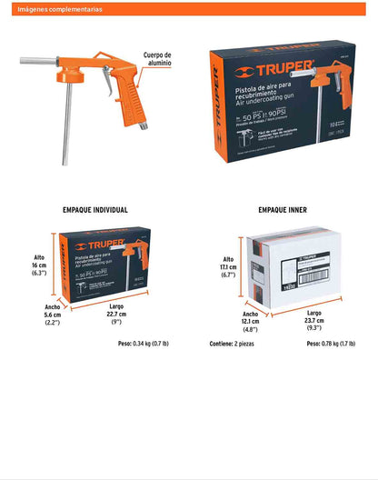 Pistola de aluminio para body