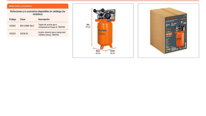 Compresor de banda 120 L 220V