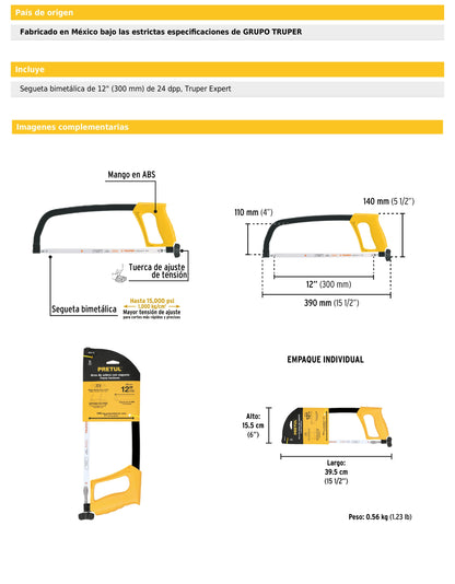 arco ajustable para sierra 12"