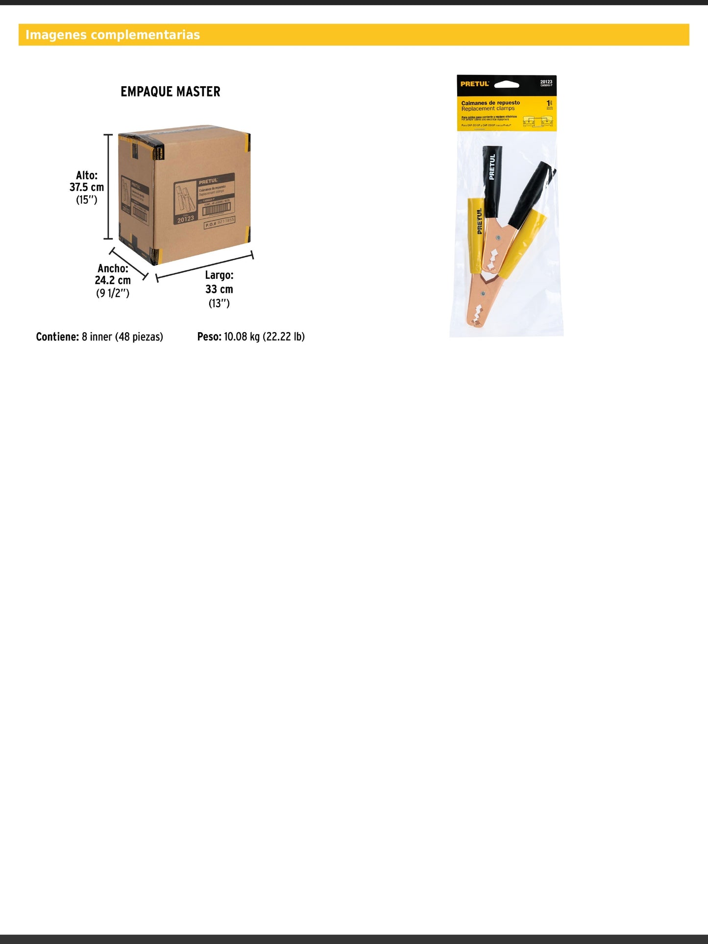 Caballete con 2 caimanes para cables pasa corriente