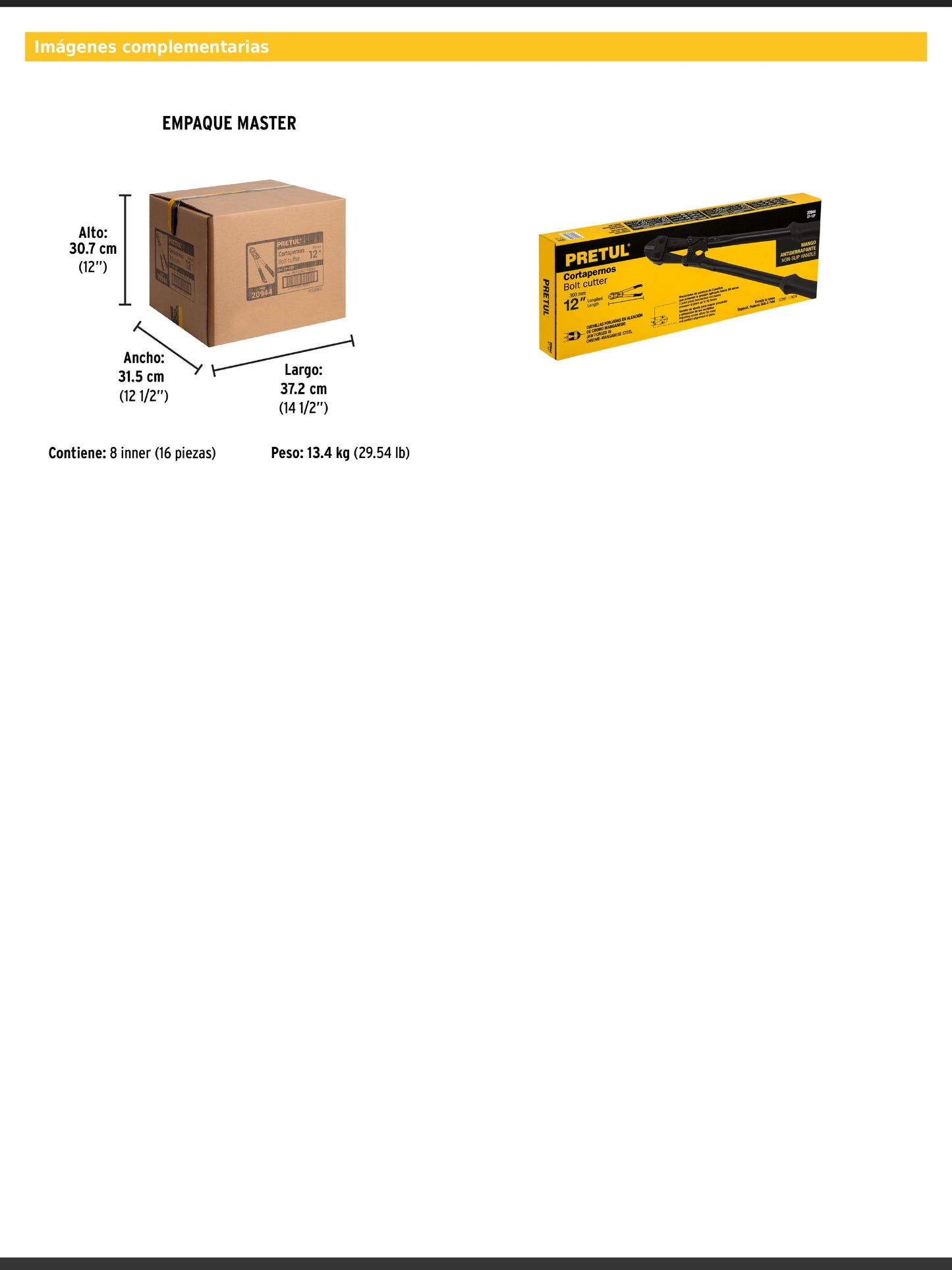 Cortapernos de 12 pulgadas con mango tubular