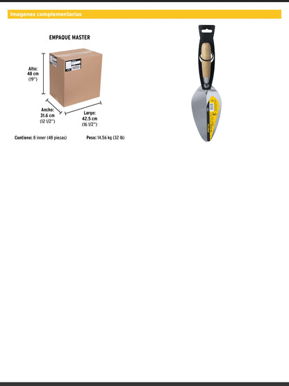 Cuchara para albañil de 8" tipo Mérida