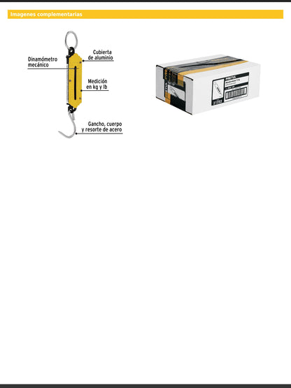 Báscula de resorte con capacidad de 12 kg