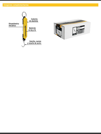 Báscula de resorte con capacidad de 25 kg