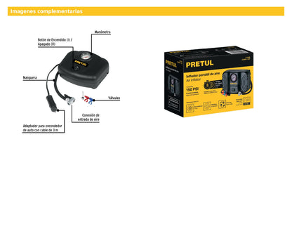 Compresor de aire para auto 12 V