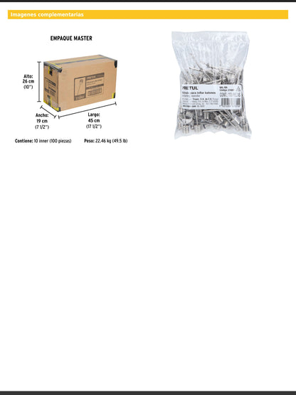 Bolsa con 100 válvulas para inflar balones