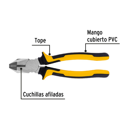 Pinza p/electricista 8" uso rudo, Comfort Grip · vista 2