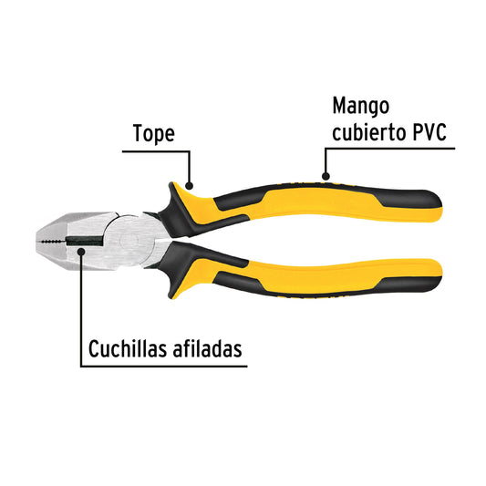 Pinza p/electricista 9" uso rudo, Comfort Grip · vista 2
